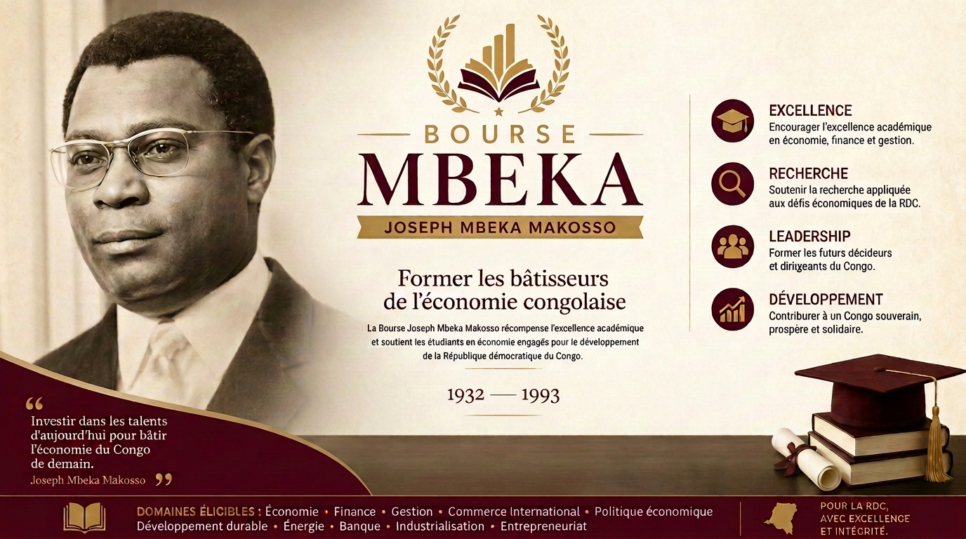 Bourse Joseph Mbeka Makosso — Affiche aux couleurs du site