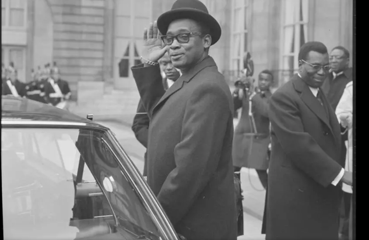 Avec le président Mobutu
